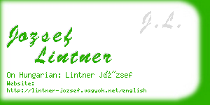 jozsef lintner business card